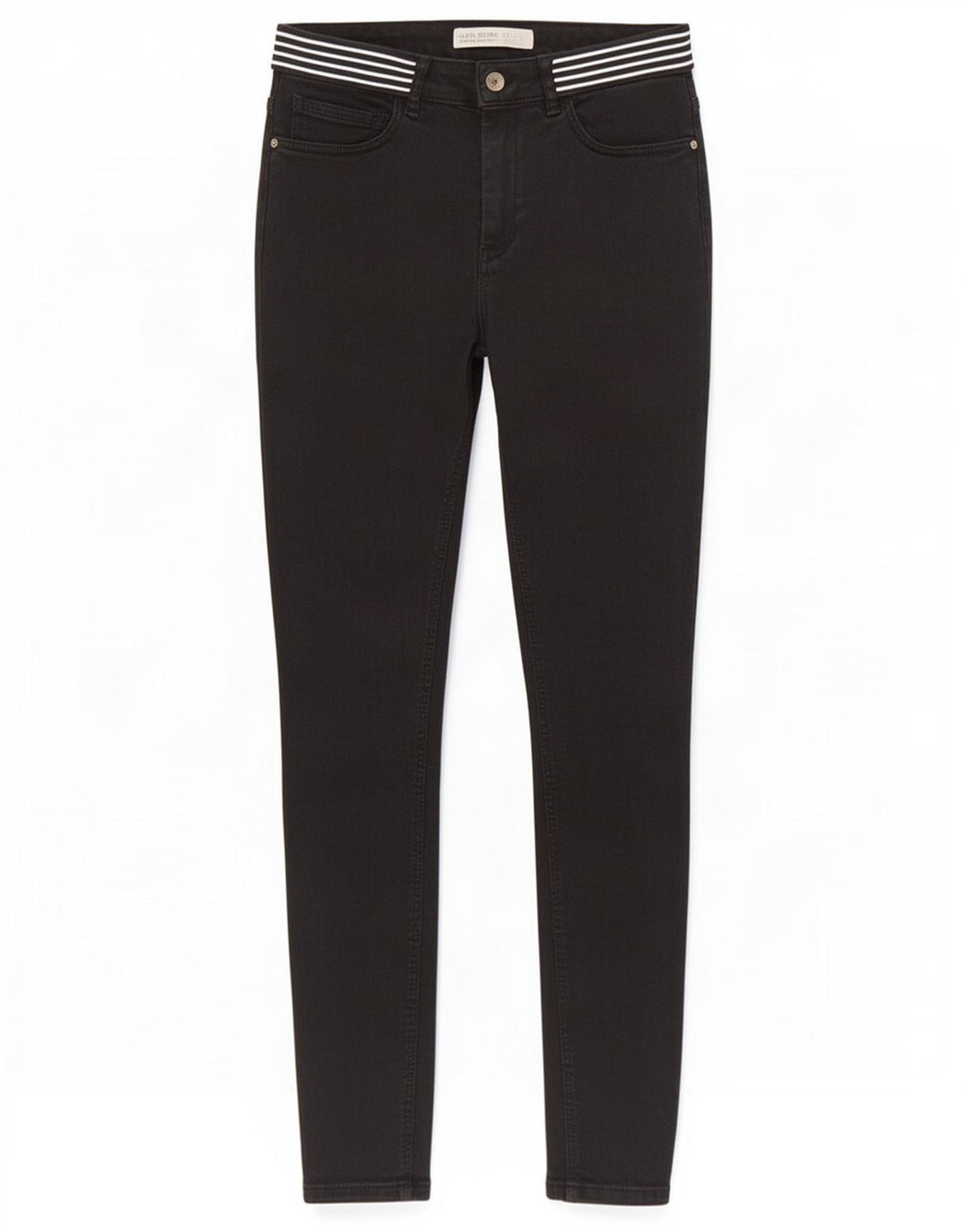 Zara Vaqueros Slim para Mujer EU 38 Small W28 L27 Negro