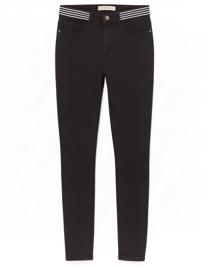 Zara Vaqueros Slim para Mujer EU 38 Small W28 L27 Negro