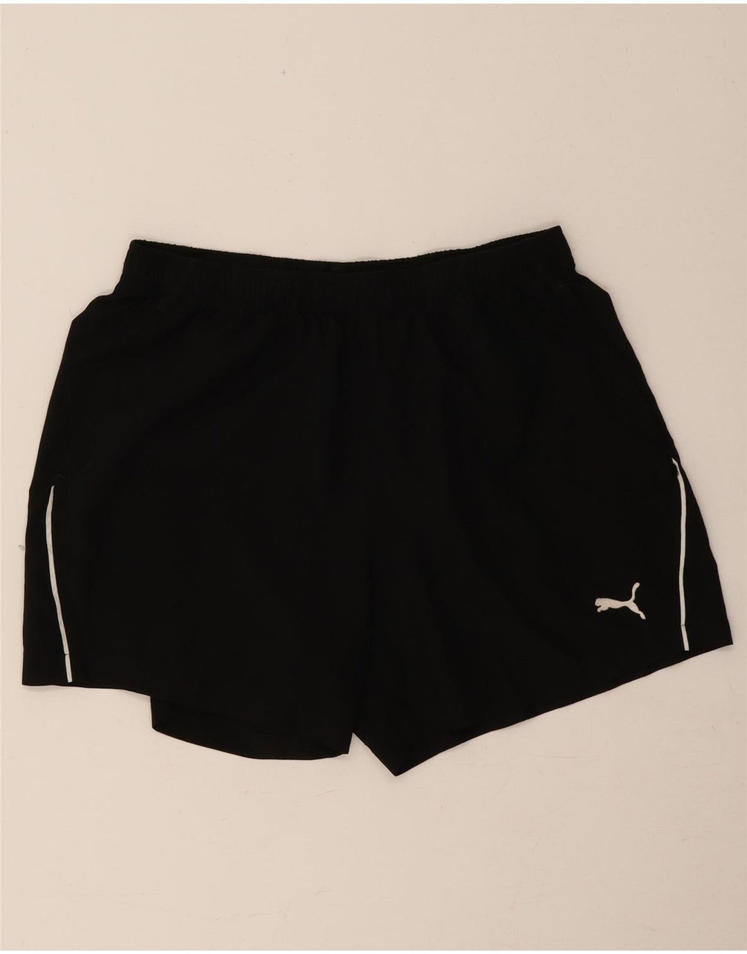 PUMA Pantalones cortos deportivos para hombre poliéster negro grande