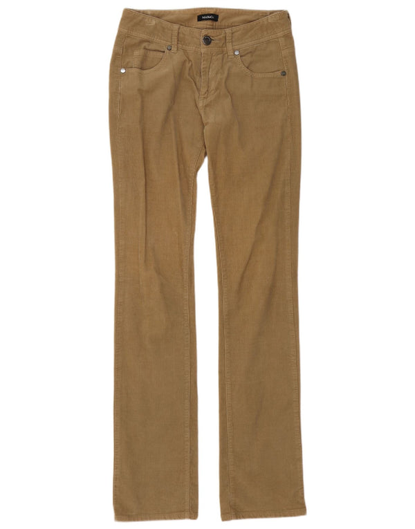 Max & Co. Pantalones rectos de pana para mujer UK 6 XS W28 L35 Algodón beige