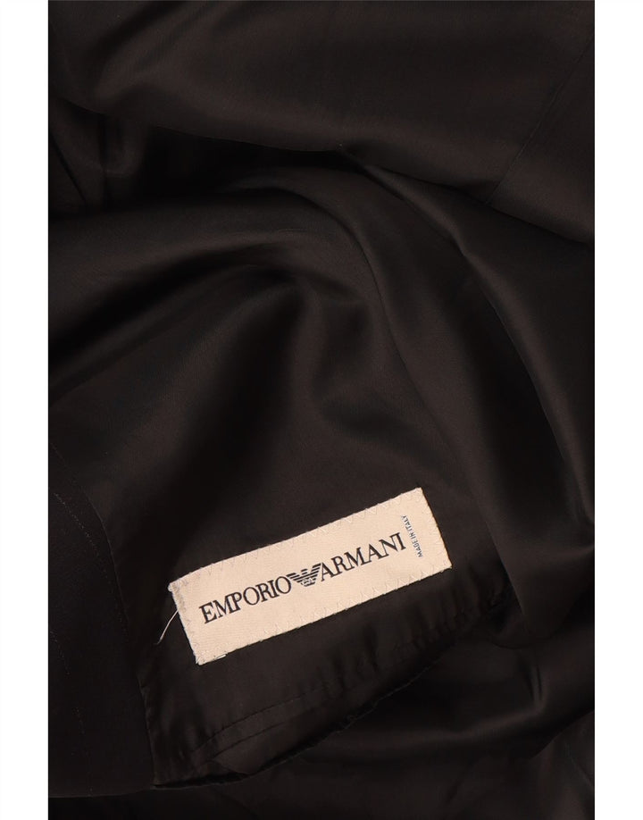 Emporio Armani Chaqueta tipo blazer de 3 botones para hombre IT 48 Mediana negra a rayas