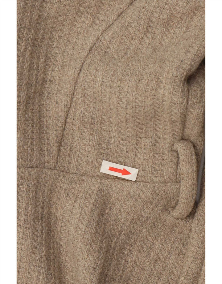 Abrigo abierto extragrande para mujer Oasis UK 10 Small Beige Wool