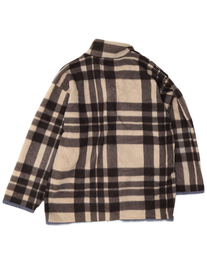 Rip Curl Chaqueta polar para hombre Reino Unido 40 Poliéster a cuadros beige grande
