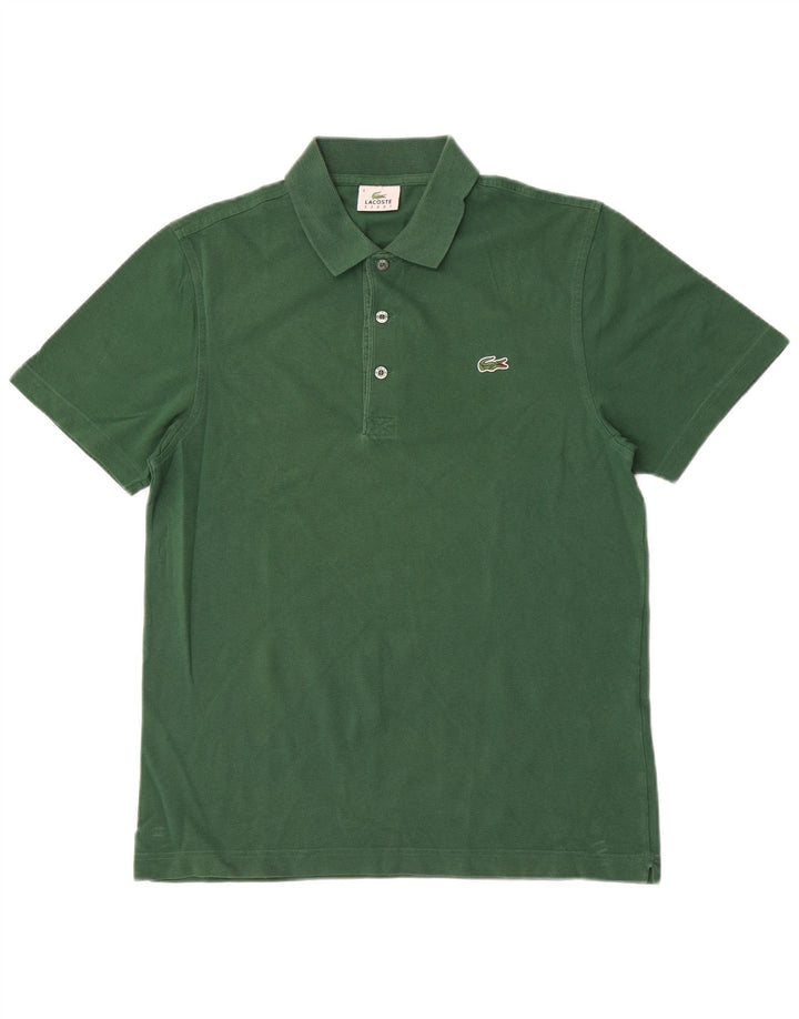 Polo Lacoste para hombre talla 4 algodón verde medio