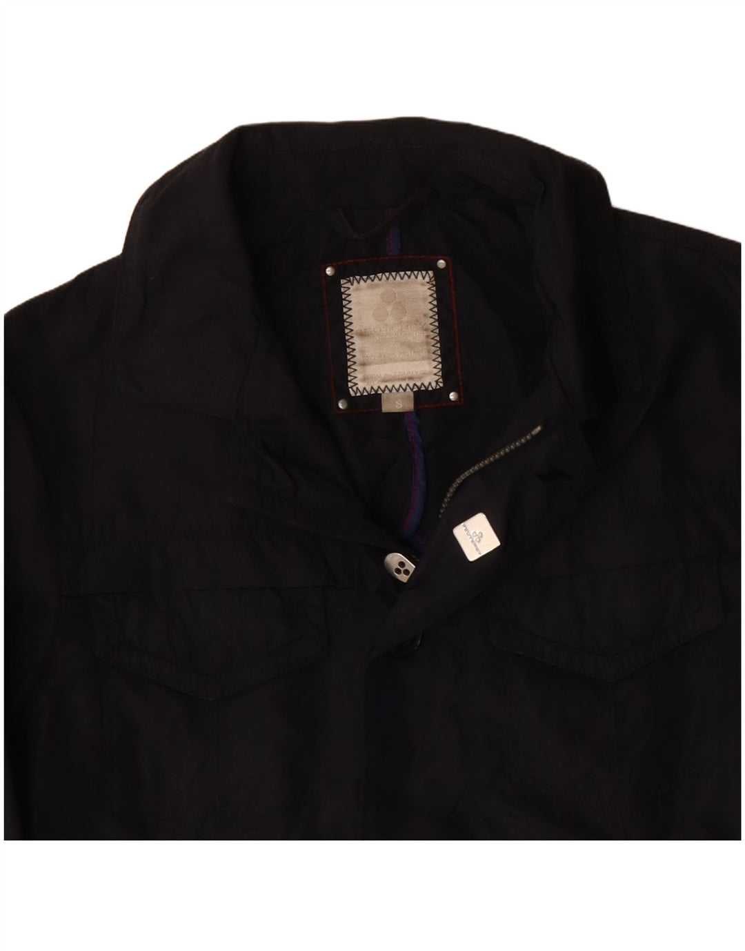 PEUTEREY Chaqueta utilitaria para hombre UK 36 Small Azul marino Poliamida