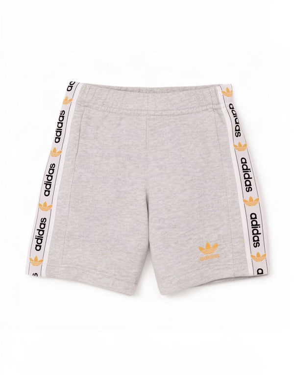 Adidas Pantalones cortos deportivos con gráficos para niños 2-3 años Algodón moteado gris