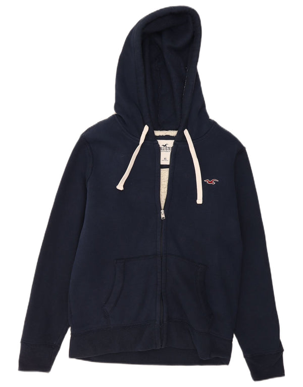 Hollister Sudadera con capucha y cremallera extragrande para mujer Reino Unido 6 XS Algodón azul marino