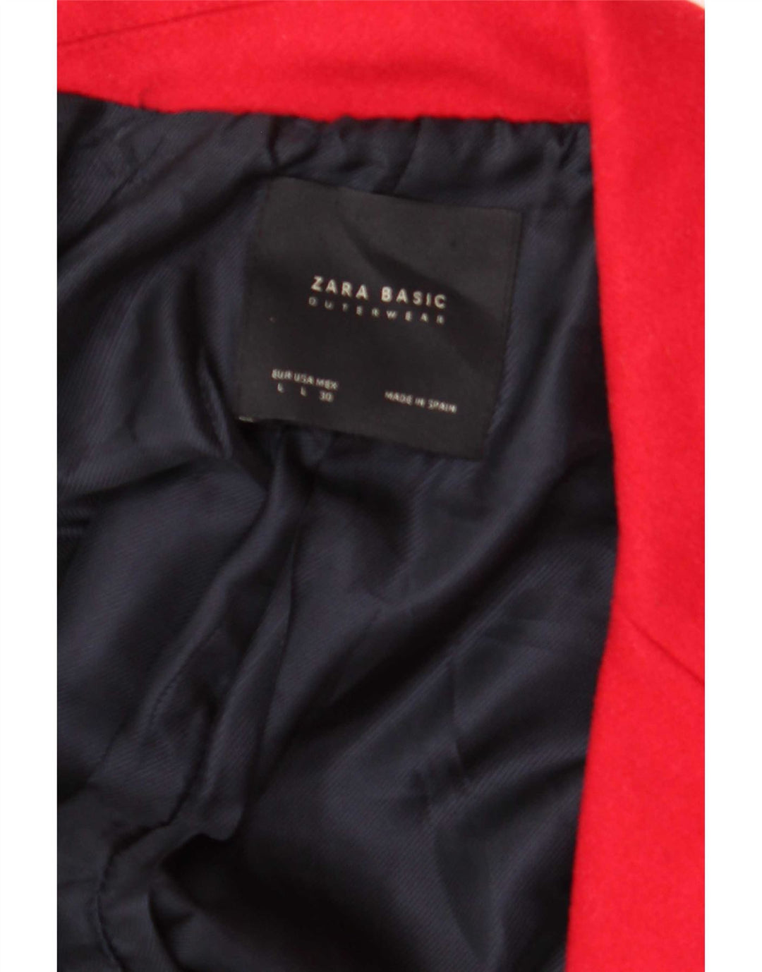 Zara Mujer Abrigo Reino Unido 46 Grande Rojo