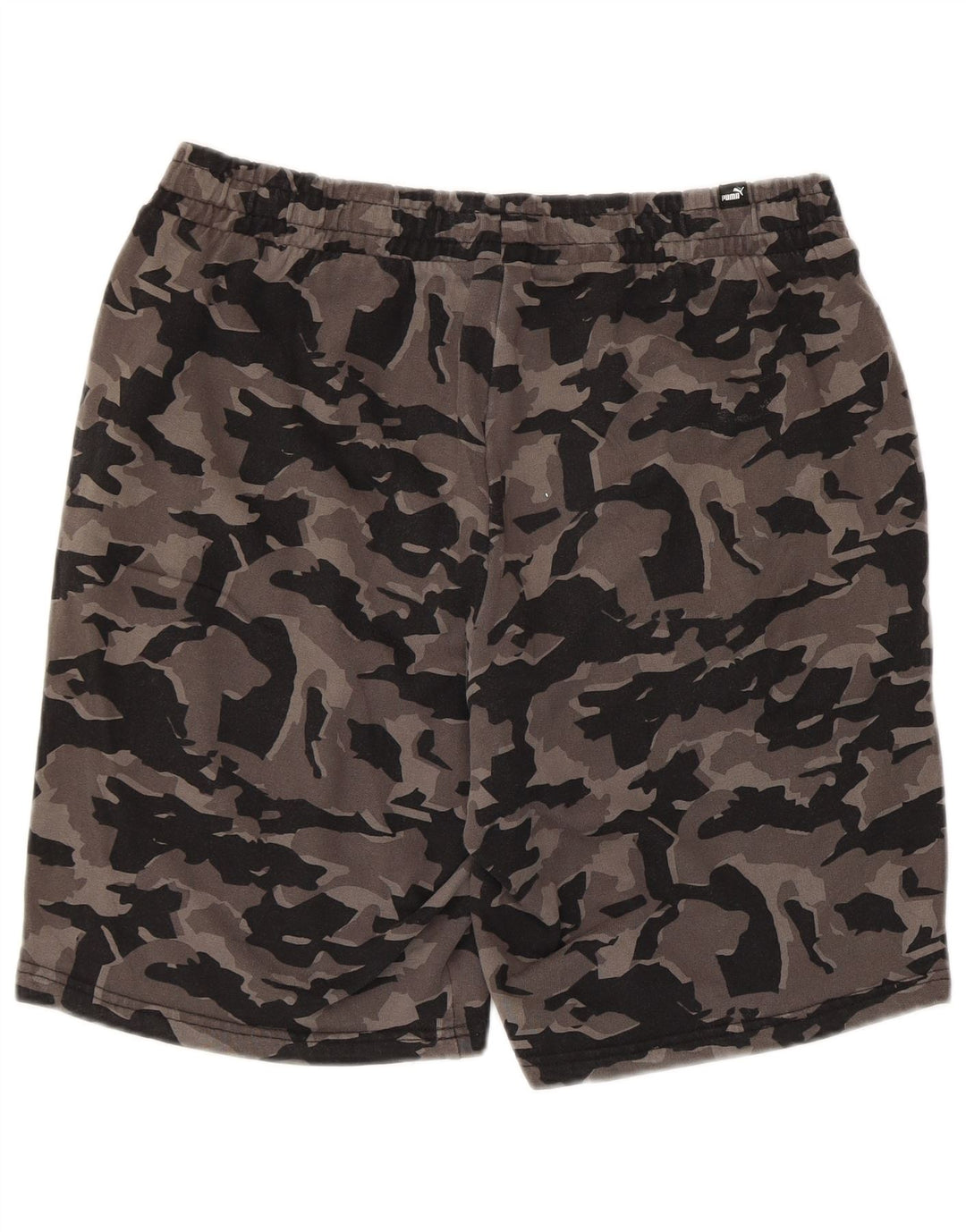 Puma Pantalones cortos deportivos para hombre de algodón de camuflaje gris grande
