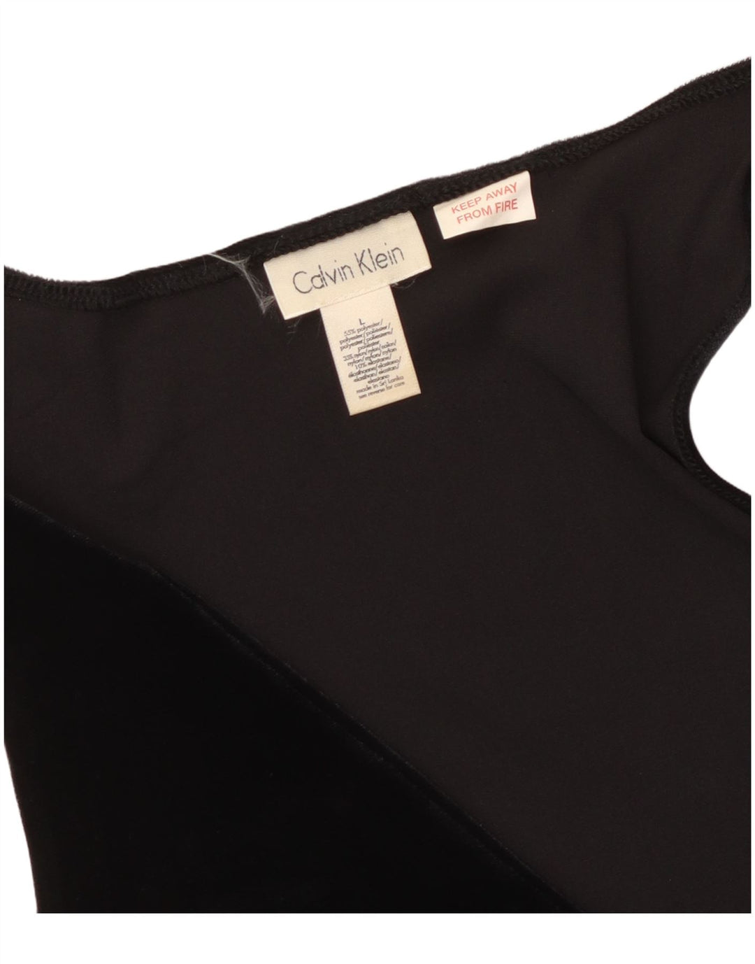 CALVIN KLEIN Blusa sin mangas para mujer UK 44 Grande Poliéster negro