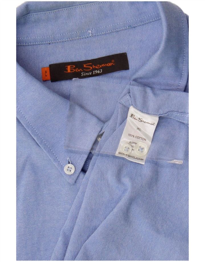 Ben Sherman Camisa Hombre XL Algodón Azul