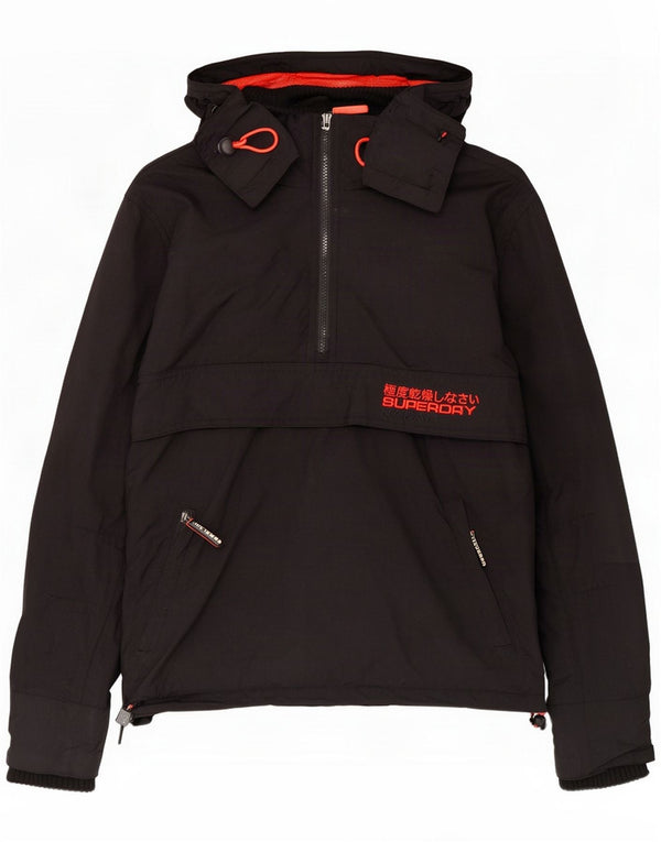 Chaqueta impermeable con capucha y gráfico Superdry The Windcagoule para hombre UK 40 Large Black