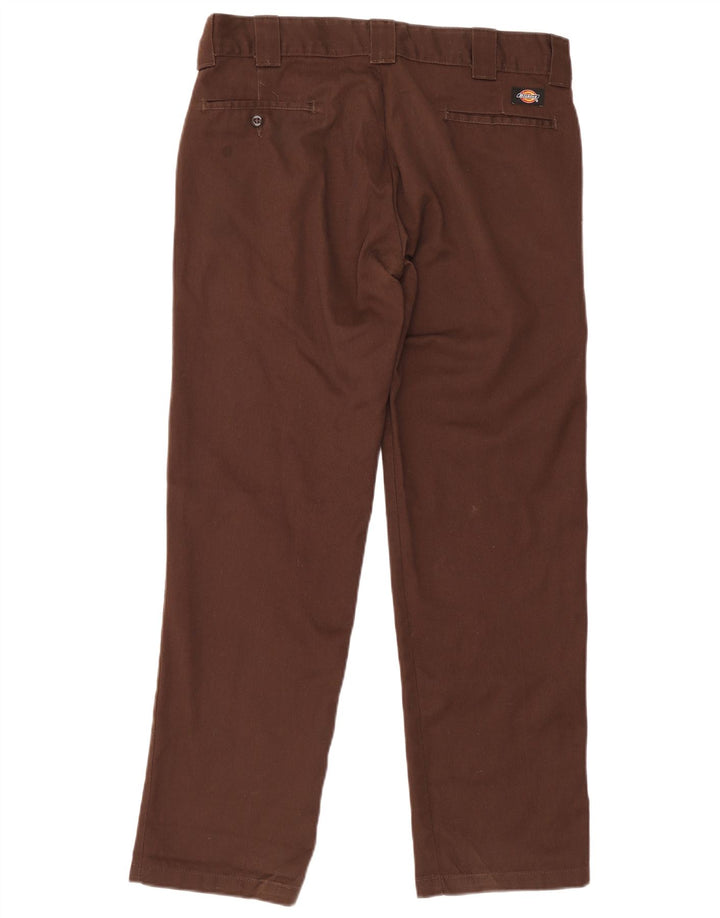 Dickies Pantalón chino recto para hombre W34 L32 Poliéster marrón