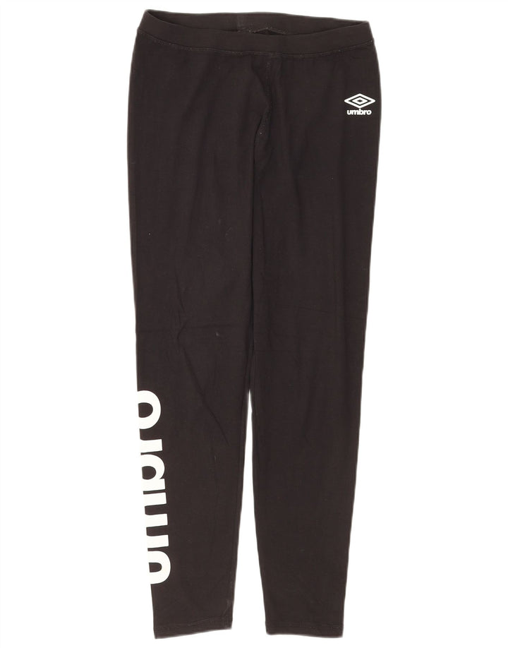 UMBRO Leggings cortos con gráficos para mujer UK 40 Mediano Algodón negro