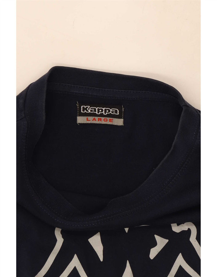 Kappa - Camiseta gráfica para hombre, talla grande, azul marino