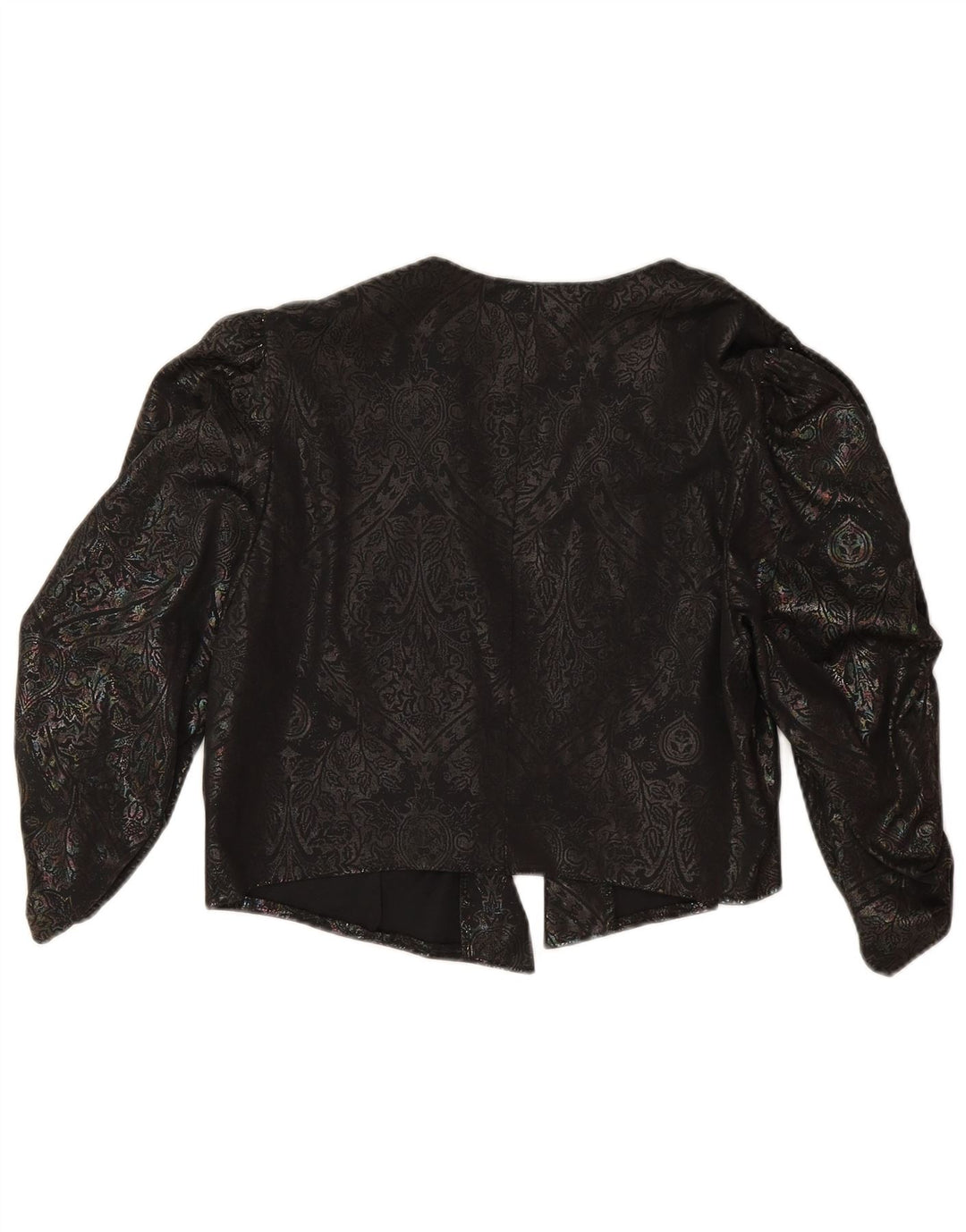 C & A Top Bolero de manga 3/4 para mujer IT 42 Medium Black Paisley