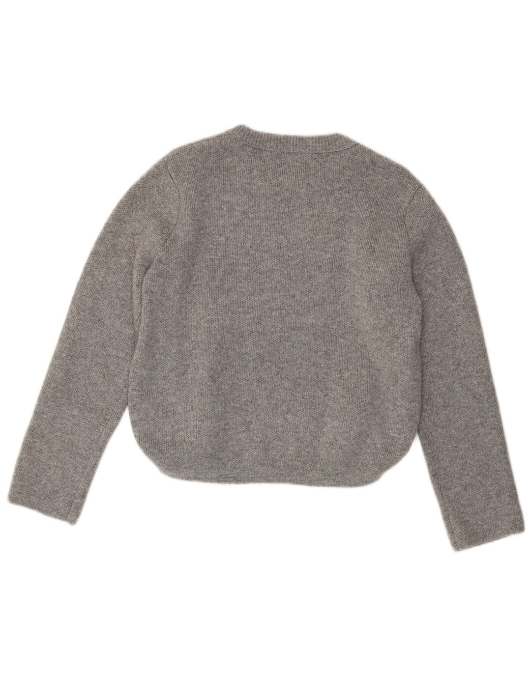 Zara - Jersey de cuello redondo para mujer, talla 40, talla grande, poliamida gris