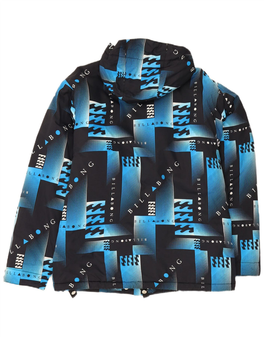 Billabong Chaqueta Cortavientos Gráfica para Hombre UK 38 Azul Medio Geométrico