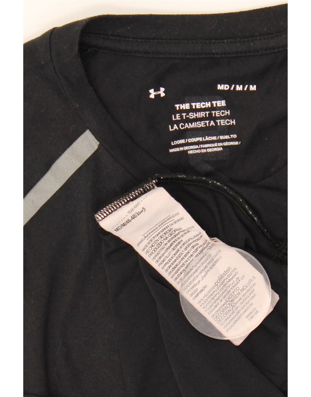 Under Armour Camiseta gráfica para hombre Top Medium Negro Poliéster