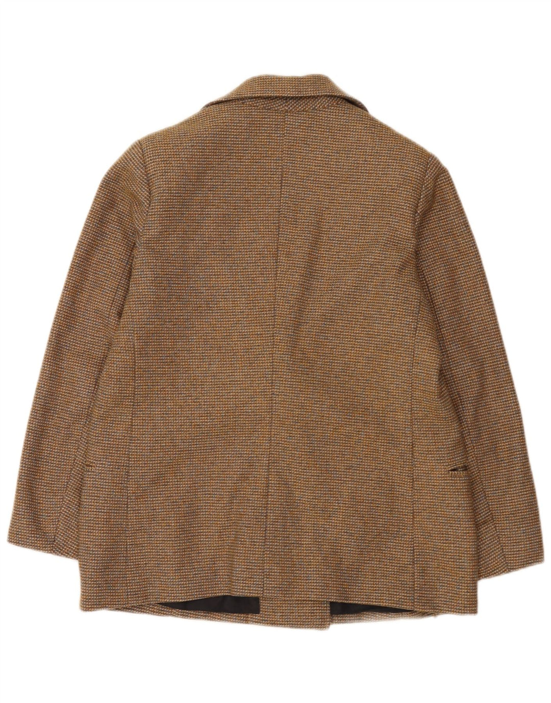Vintage mujer doble pecho Blazer chaqueta Reino Unido 12 marrón medio moteado