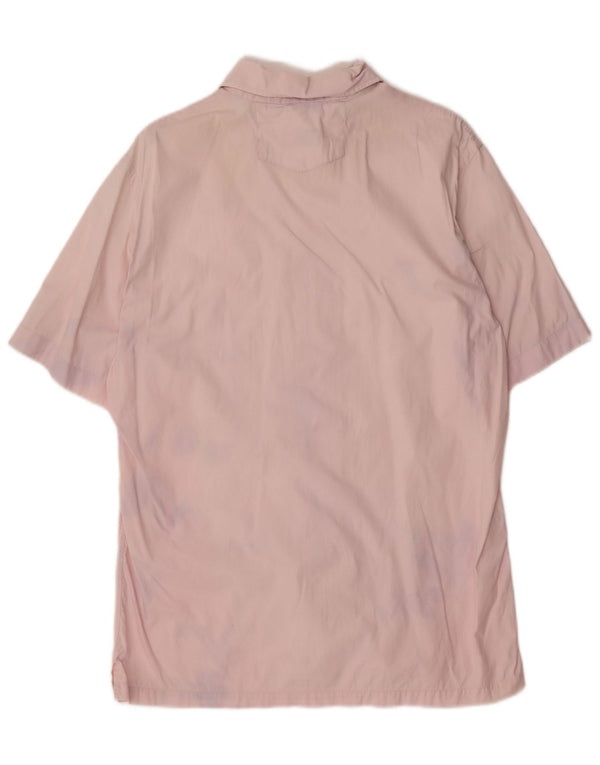 Camisa HUGO BOSS Hombre Manga Corta Algodón Rosa Medio