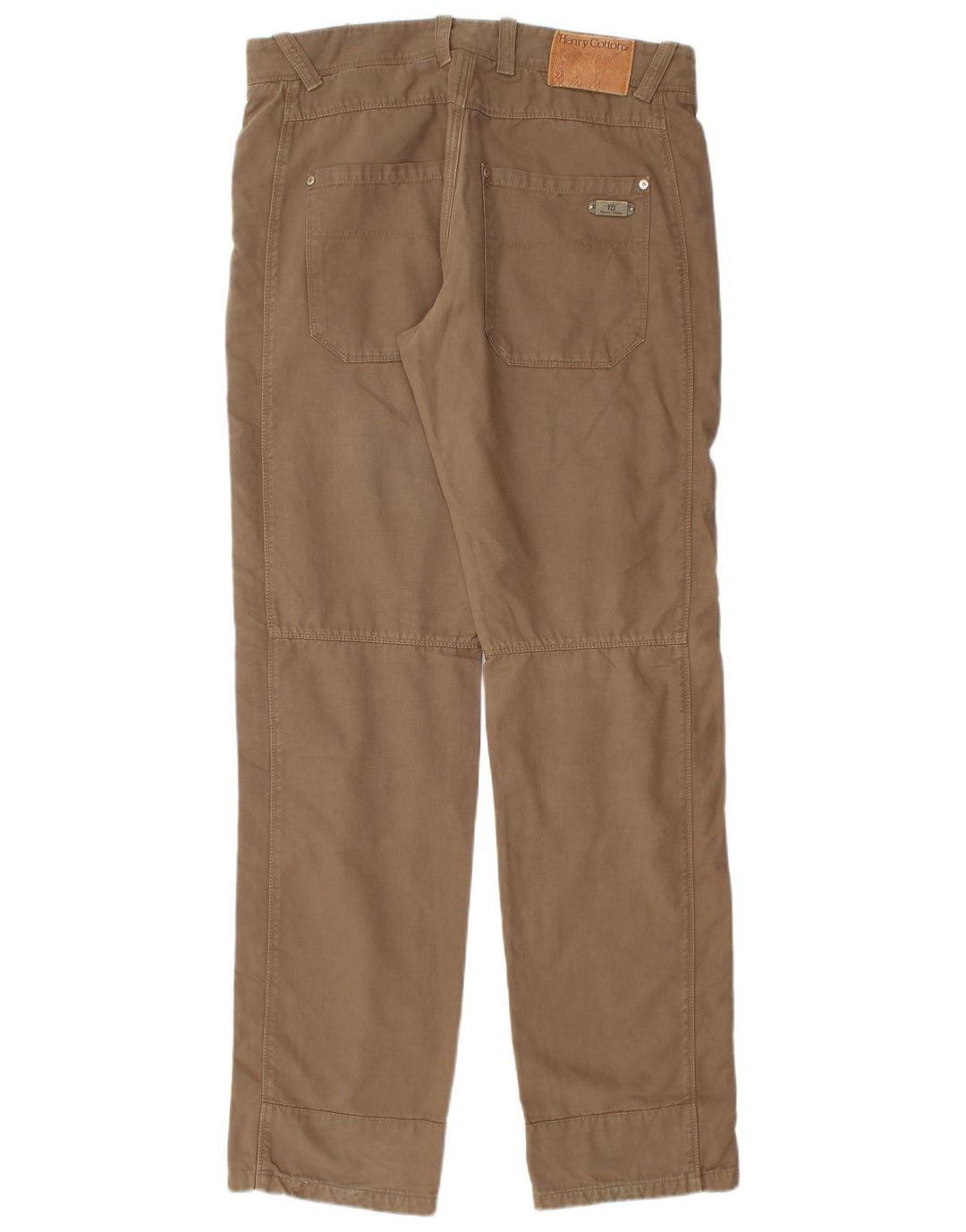 HENRY COTTONS Pantalón casual recto para hombre W34 L34 Algodón beige