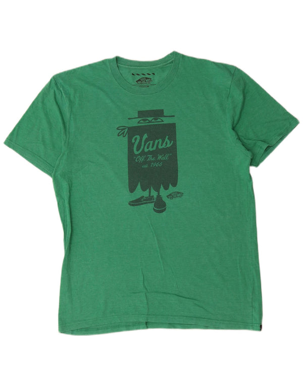 Vans Camiseta con gráfico de ajuste personalizado para hombre Top grande de algodón verde