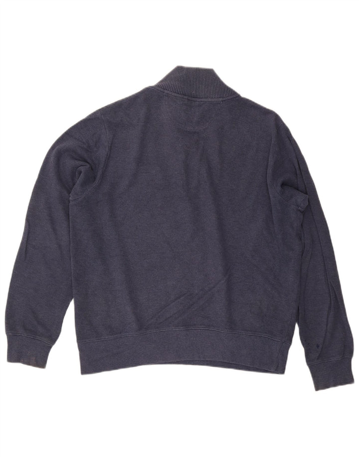 Gant Jersey De Cuello Con Cremallera Para Hombre Jersey De Algodón Azul Marino Mediano