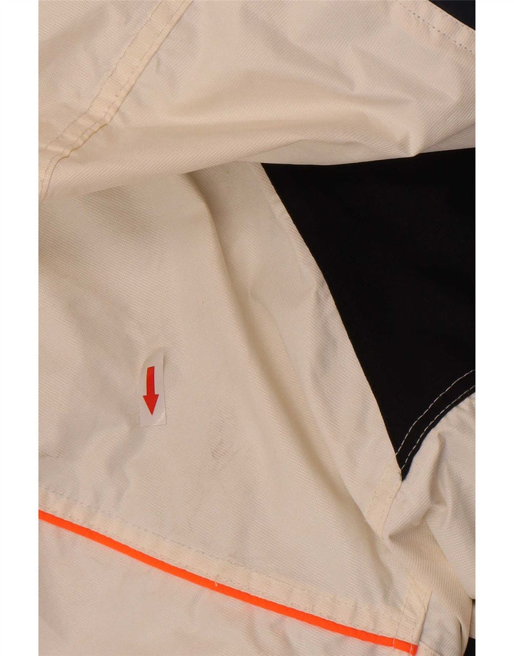 Pyramid Chaqueta de esquí con capucha para hombre UK 36 Small White Colourblock Nylon