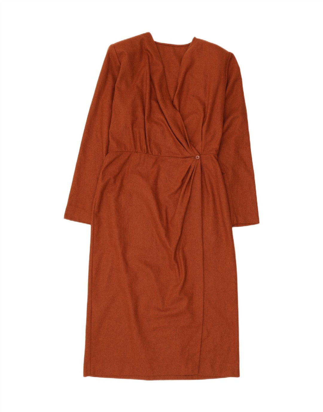Vestido vintage de manga larga para mujer IT 46 Marrón grande