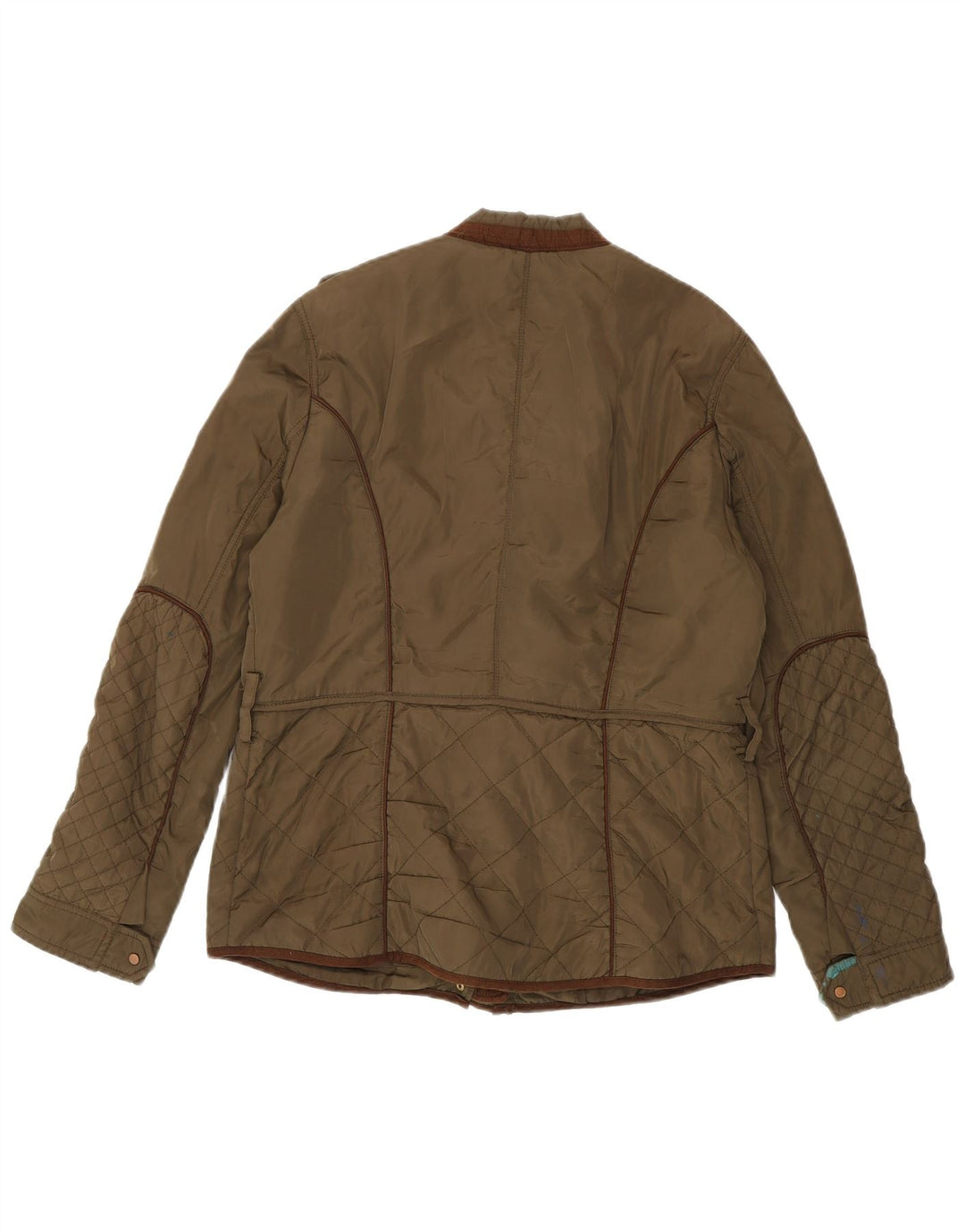 Zara Mujer Chaqueta Acolchada Militar Reino Unido 46 Grande Caqui
