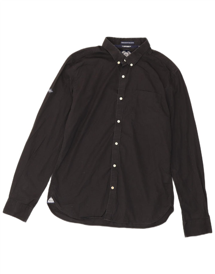 Camisa Superdry Hombre XL Algodón Negro