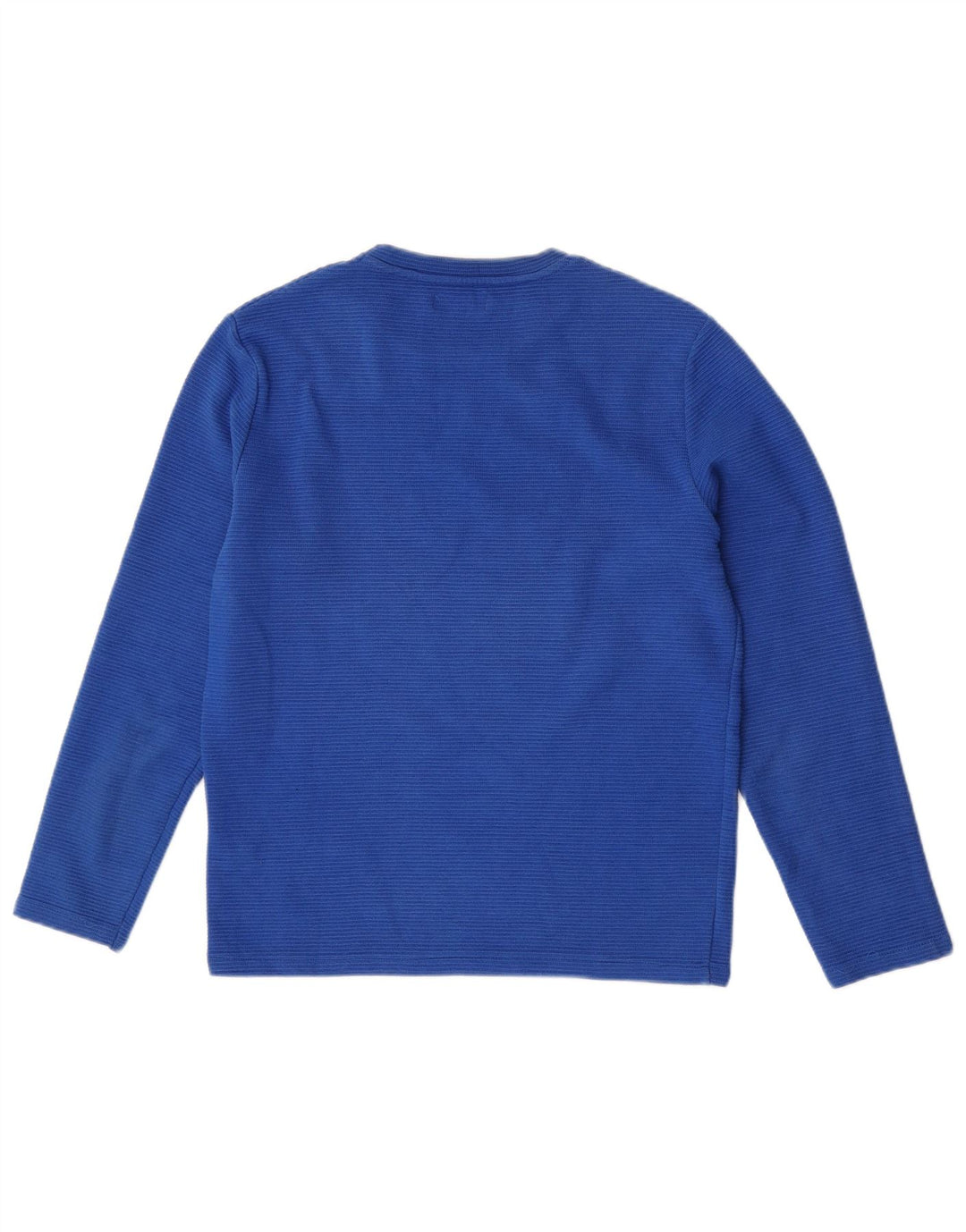 Zara Hombre Top Manga Larga Algodón Azul Medio