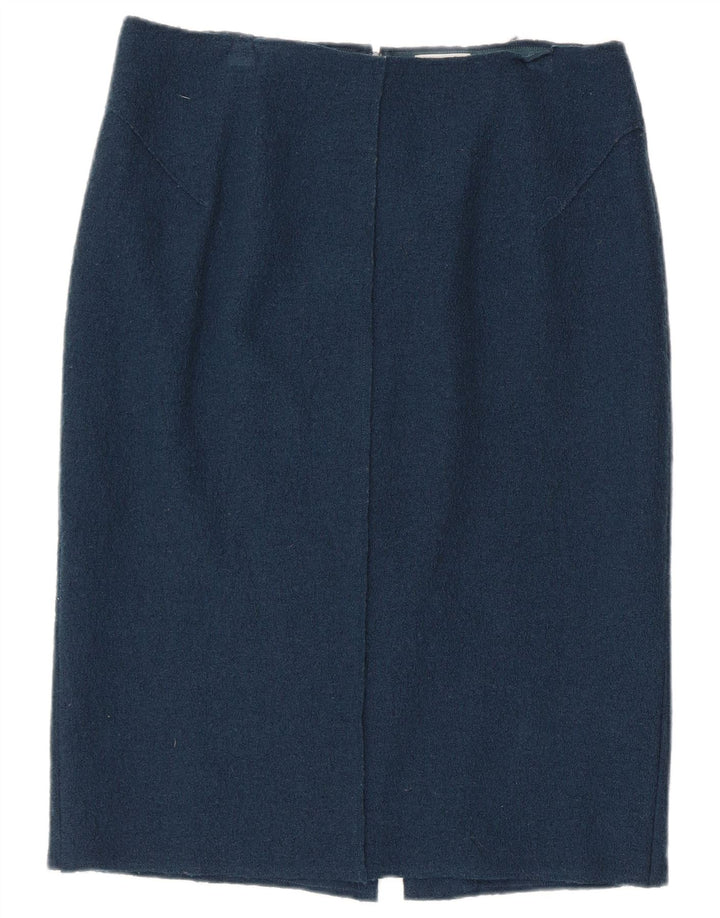 Falda lápiz para mujer Jigsaw UK 12 Medium W32 Lana azul marino