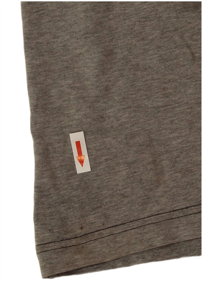 Nike Camiseta gráfica para hombre Top grande de algodón gris con bloques de color