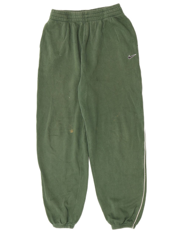 Nike Boys Tracksuit Trousers Joggers 13-14 Years XL Green Cotton