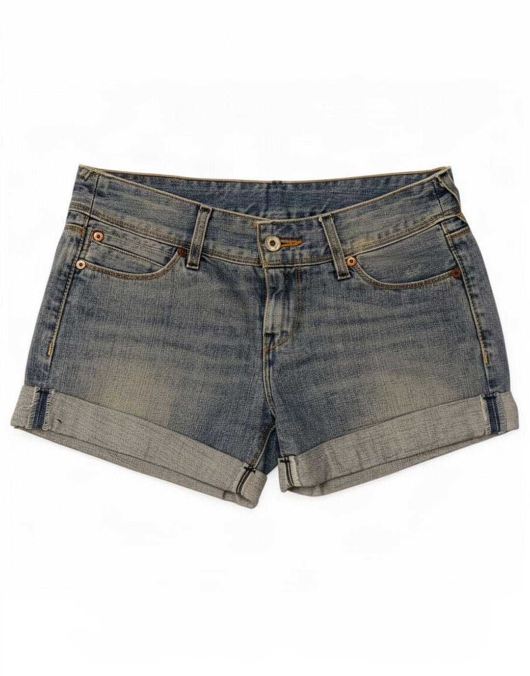 Levi's Mujer Vaqueros Cortos Pequeños W27 Algodón Azul