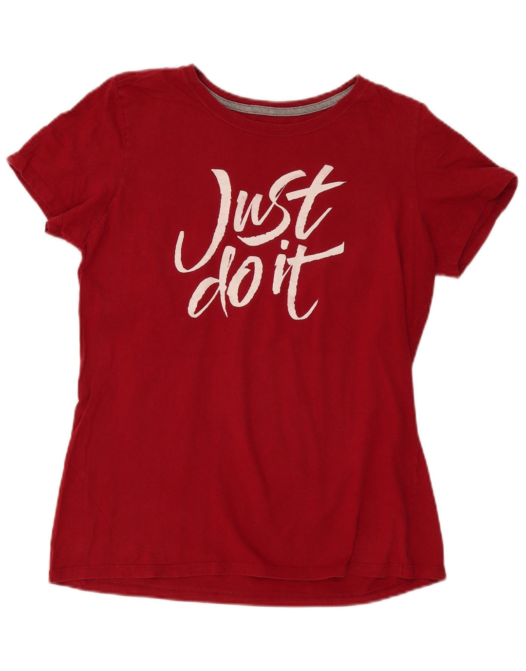 NIKE Camiseta Slim Fit Graphic para Mujer UK 40 XL Algodón Rojo