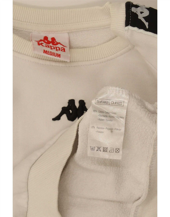 Kappa Hombre Sudadera Gráfica Jumper Medium Blanco Colorblock Algodón