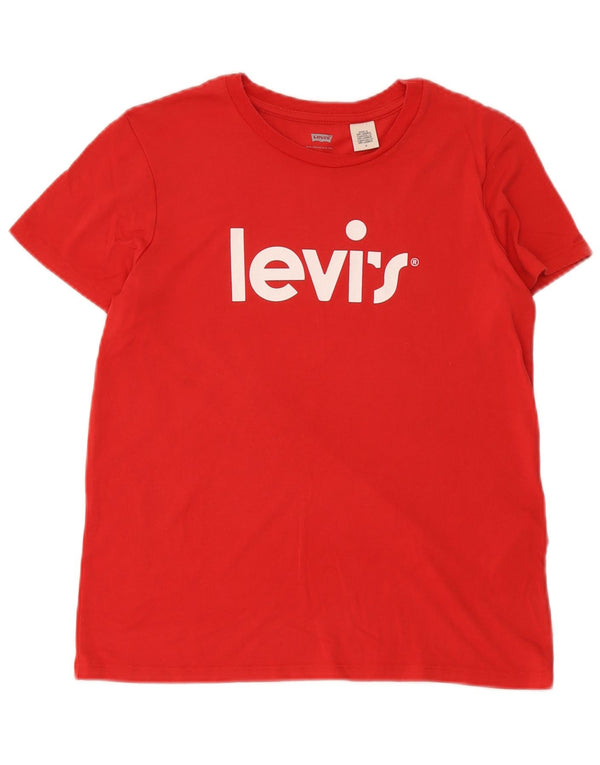 Levi's Camiseta gráfica para mujer Top UK 12 Medium Red Modal