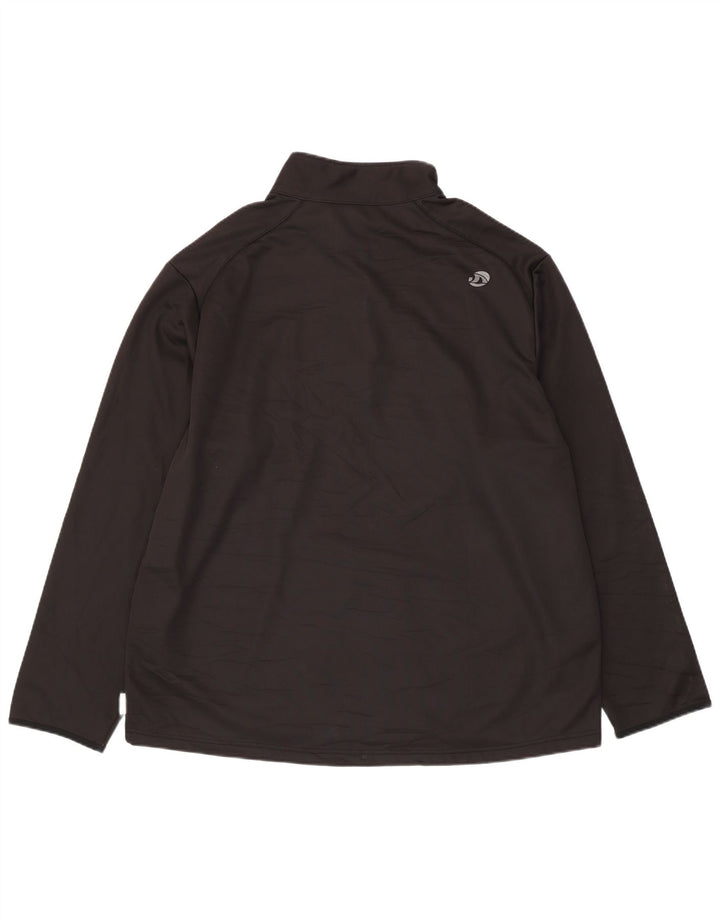 TRIBORD Sudadera con cuello y cremallera para hombre Jersey 3XL Poliéster negro