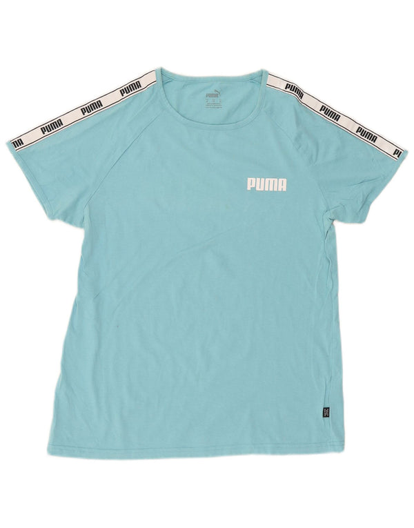 Puma Camiseta gráfica para mujer UK 40 XL Azul Colorblock