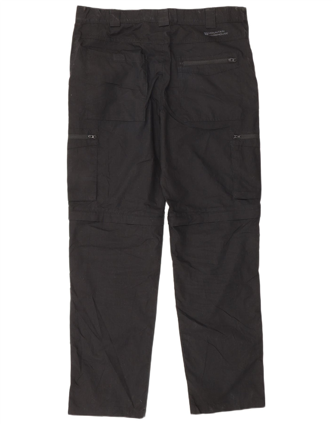 Pantalones cargo rectos para hombre de Mountain Warehouse W34 L32 Poliéster negro