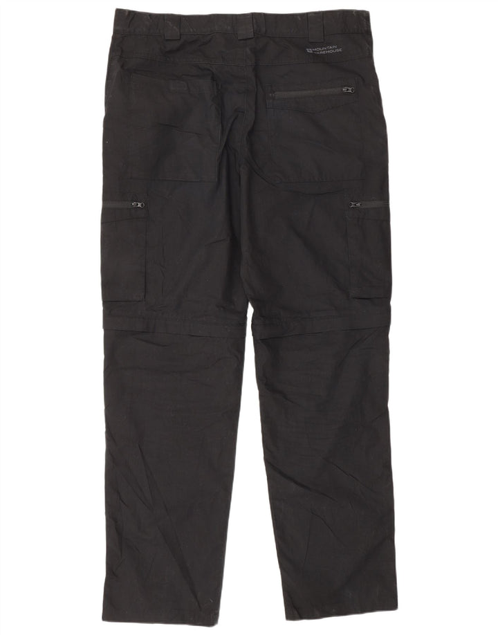 Pantalones cargo rectos para hombre de Mountain Warehouse W34 L32 Poliéster negro