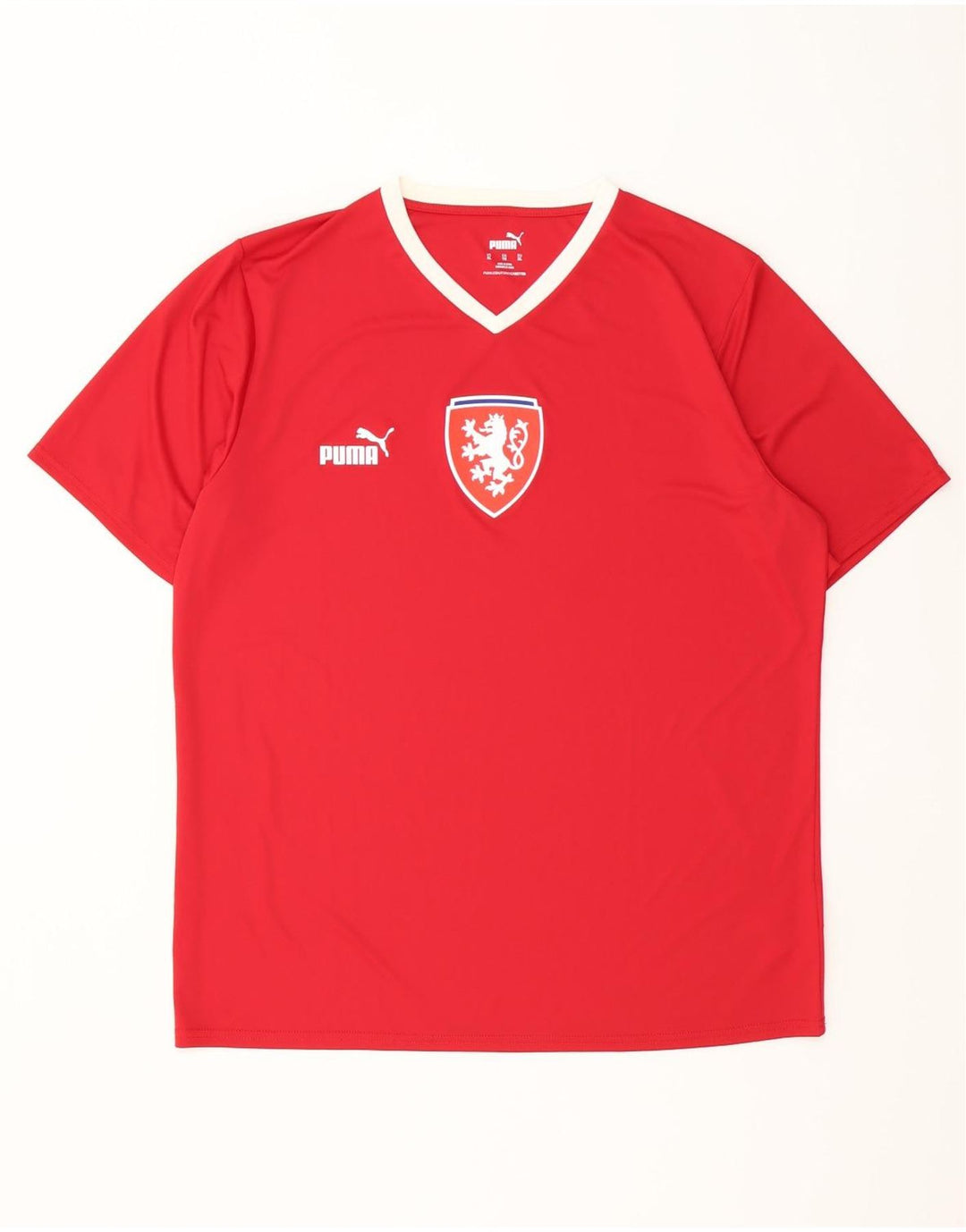 Puma Hombre República Checa Graphic Camiseta Top XL Poliéster Rojo