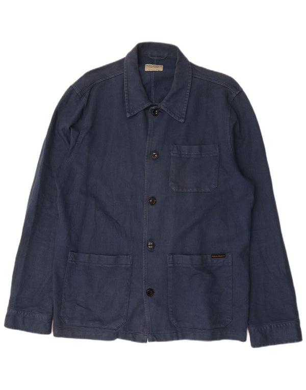 Nudie Jeans Chaqueta utilitaria para hombre UK 40 Large Algodón azul