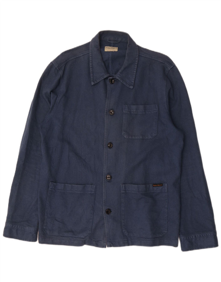 Nudie Jeans Chaqueta utilitaria para hombre UK 40 Large Algodón azul