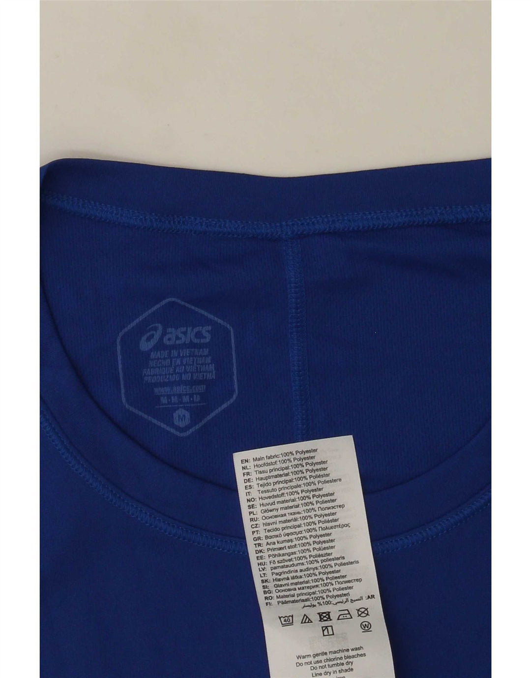 Asics Hombre Chaleco Top Medio Azul Poliéster