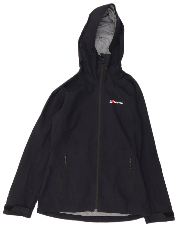 Berghaus Chaqueta impermeable con capucha para mujer UK 8 Small Azul marino Poliamida