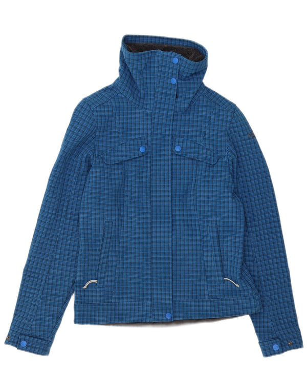 The North Face Chaqueta cortavientos para mujer UK 10 Small Blue Check Poliéster